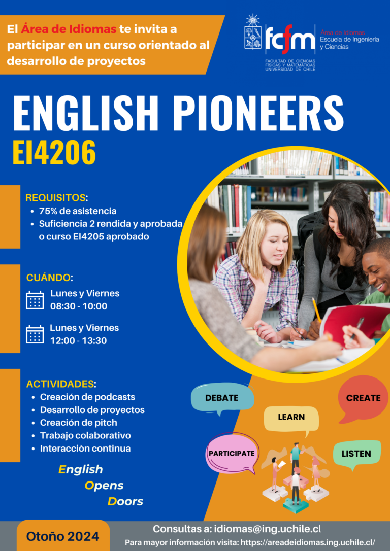 NUEVOS CURSOS DE INGLÉS 2024 – Área de Idiomas